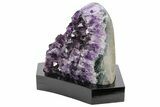 Amethyst Cluster With Wood Base - Uruguay #253143-2